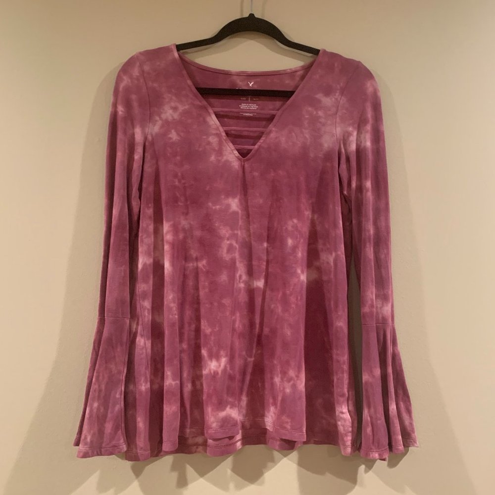 American Eagle Soft and Sexy Bell Sleeve Shirt Womens Medium